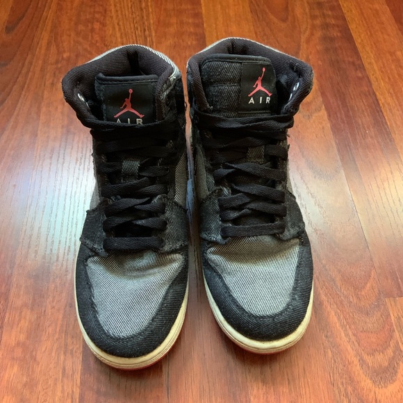 Vintage Kid’s Air Jordan 1 High Denim Sneakers